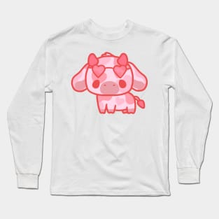 fluffy valentine's cow Long Sleeve T-Shirt